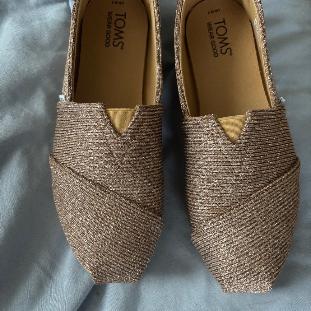 Tom’s Glitter Alpargata Gold